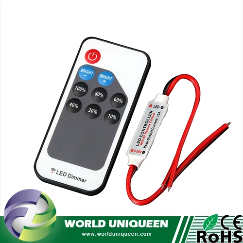 9 key DC5V 12V single color RF led dimmer controller Mini remote Control for LED Strip Light with SMD 5050/3528