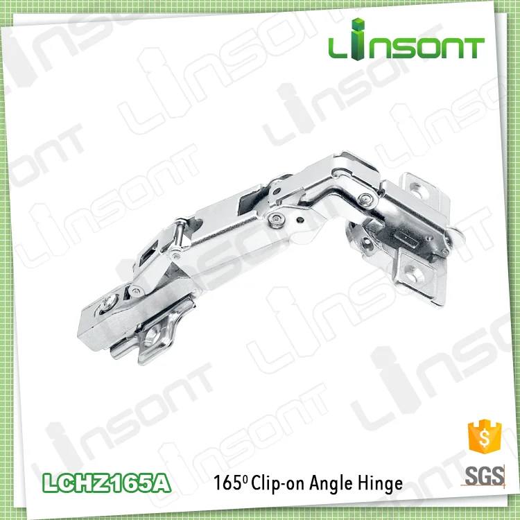  OEM supply 165 degrees clip on hinge for round pipes furniture hardware angle
