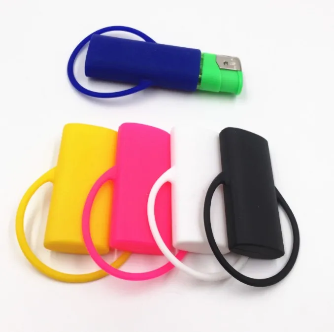 Hit sell Cigarette tool Printed logo silicone lighter holder lighter  cover