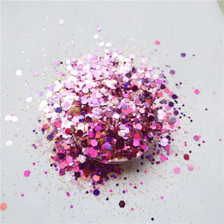 High quality cosmetic grade face chunky glitter bulk wholesale chunky glitter promotional party supplies