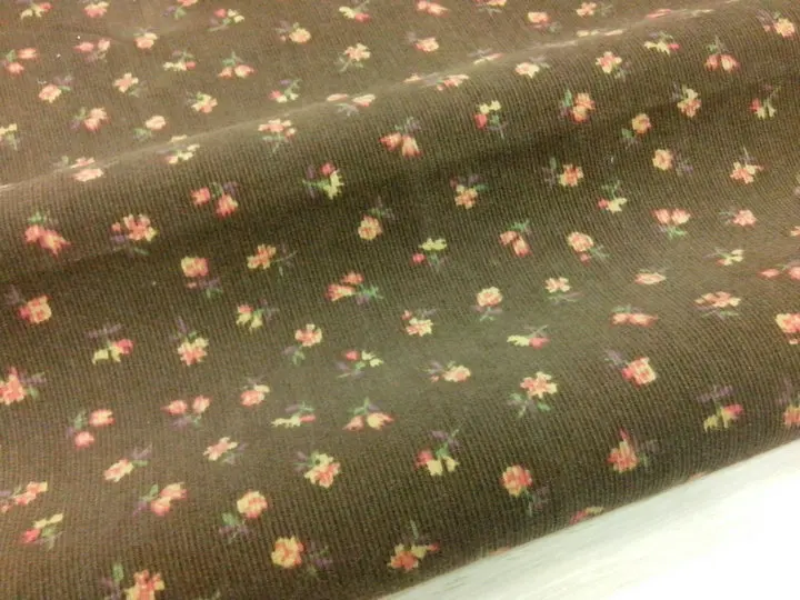 21W COTTON CODUROY PRINT FABRIC FOR CLOTHING