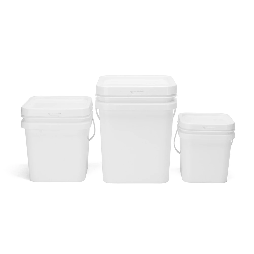 
Factory directly supply Square Bucket 20 L Square Plastic Bucket Black Pail 20 liter paint bucket 