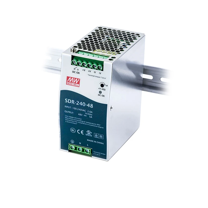 Mean well SDR 240 48 240W Industrial DIN RAIL PFC Function 240w 48v DIN power supply (1268614334)