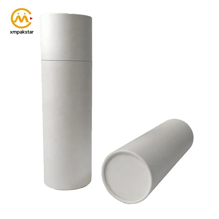 Wholesale recyclable and reusable round black cardboard cylinder white paper wine liquor bottle packaging box