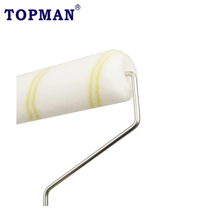 230mm patterned paint roller brush with yellow and white sleeve