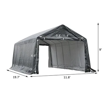 High Quality PE cover steel frame outdoor portable carport garage canopy car shelter