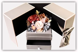 Best Gift Everlasting Real Preserved  Roses Flower With Jewelry Drawer Gift Box