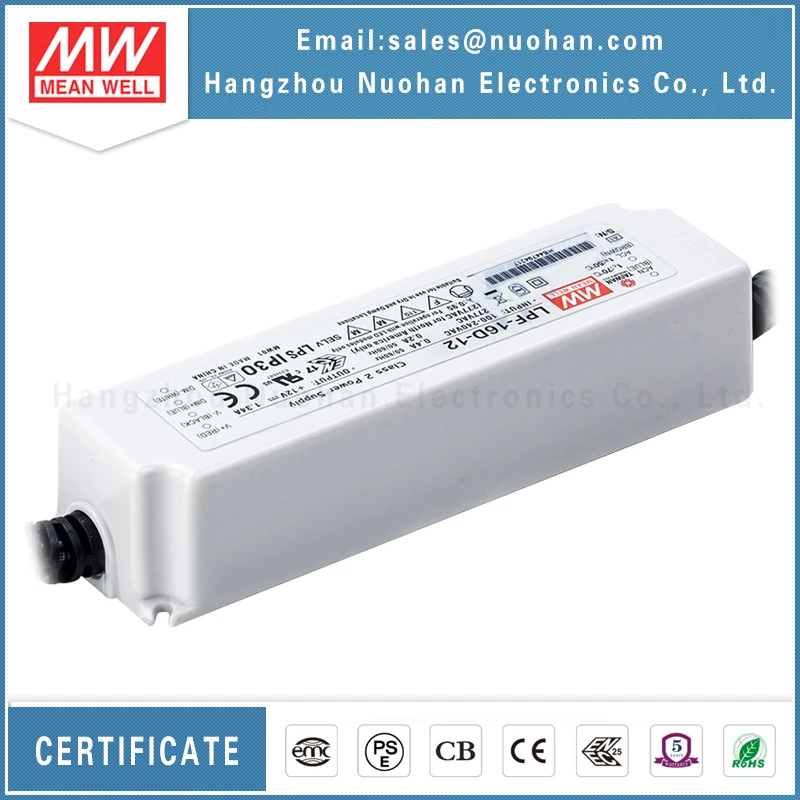Mean Well LPF-16D-12 12V dimmable led driver 16w 12V led driver with pfc function