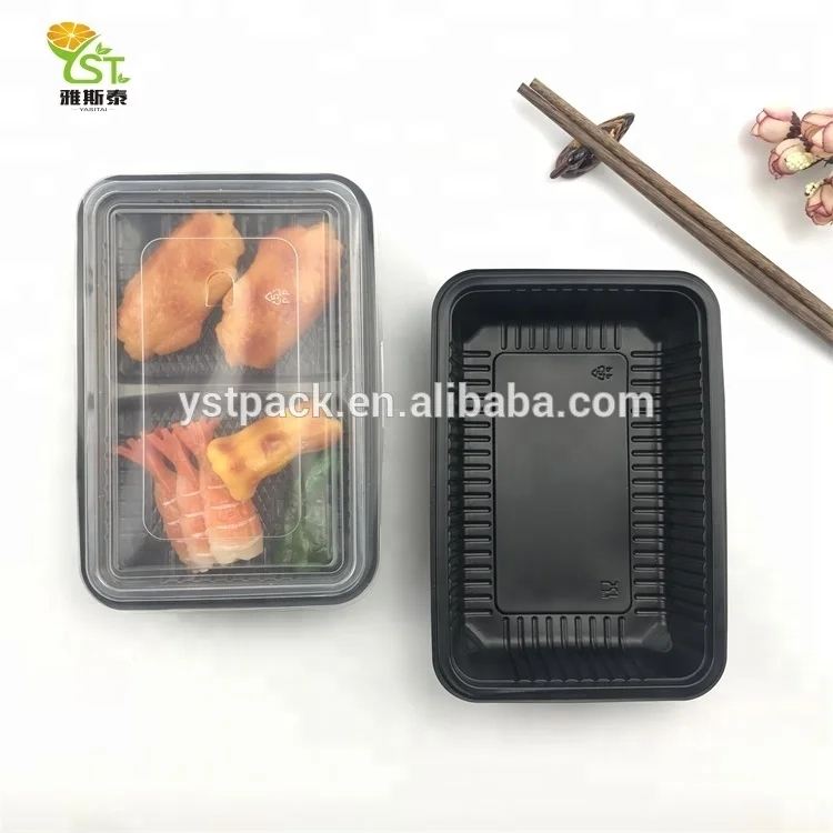 High Quality Plastic Disposable Lunch Box 2 Compartment Microwave Hot Food Container