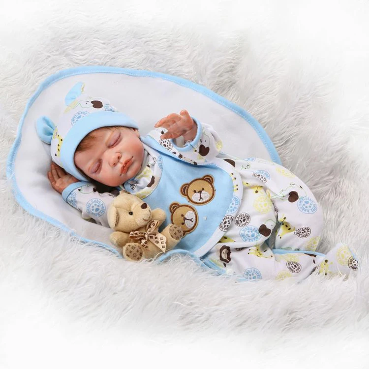 Wholesale new handmade 22inch soft silicone vinyl baby lovely cheap reborn baby dolls
