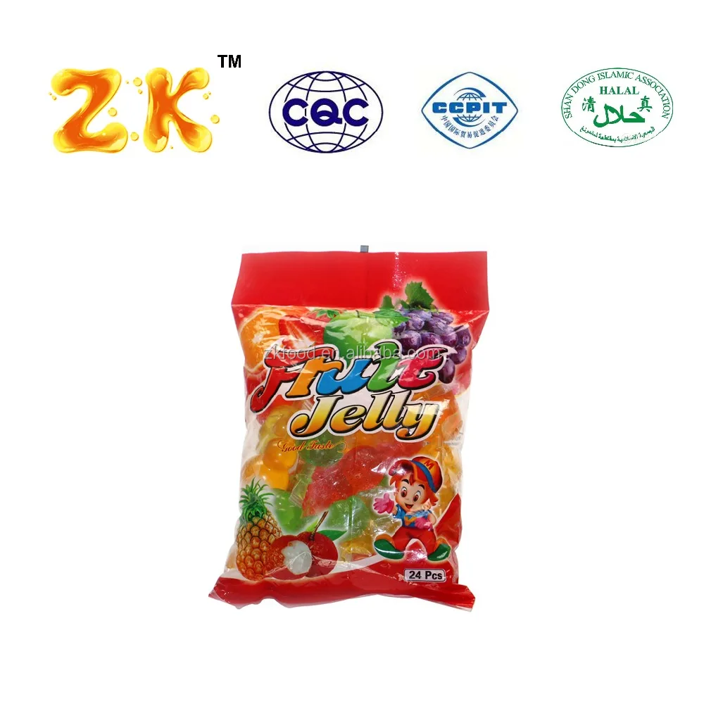 24months shelf life bag packing 22g mni fruit shape jelly