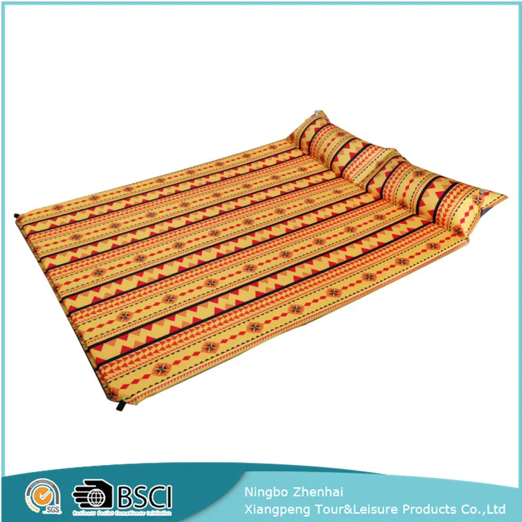 Double size tent use self inflatable wholesale memory foam camping mat outdoor hiking mattress for travel
