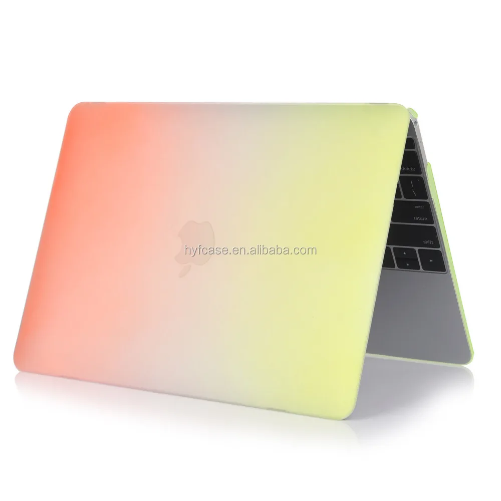 Colorful mixed colors matte thin PC shell for Macbook air rainbow Protective computer case