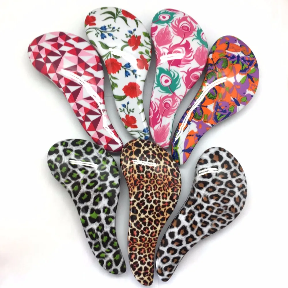 Osaki Colorful Bling Pink Anti Static Plastic Detangling Hair Brush Vent