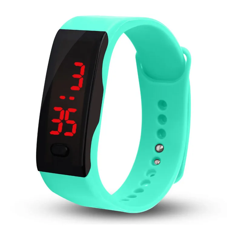 Cheapest rubber watch strap sport led digital watch kid men and women silicone promotion watches
