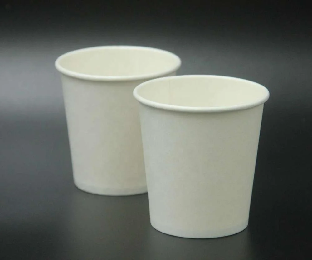 6.5oz 200ml Blank white paper coffee cup disposable