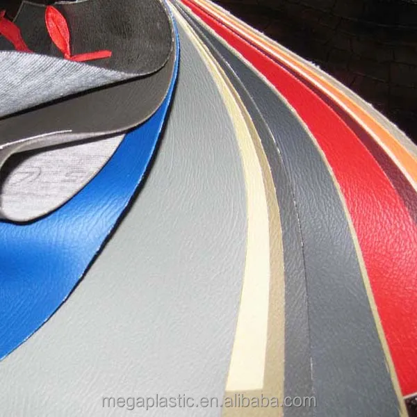 Embossed PVC artificial leather use for car seat leather, sofa leather usage