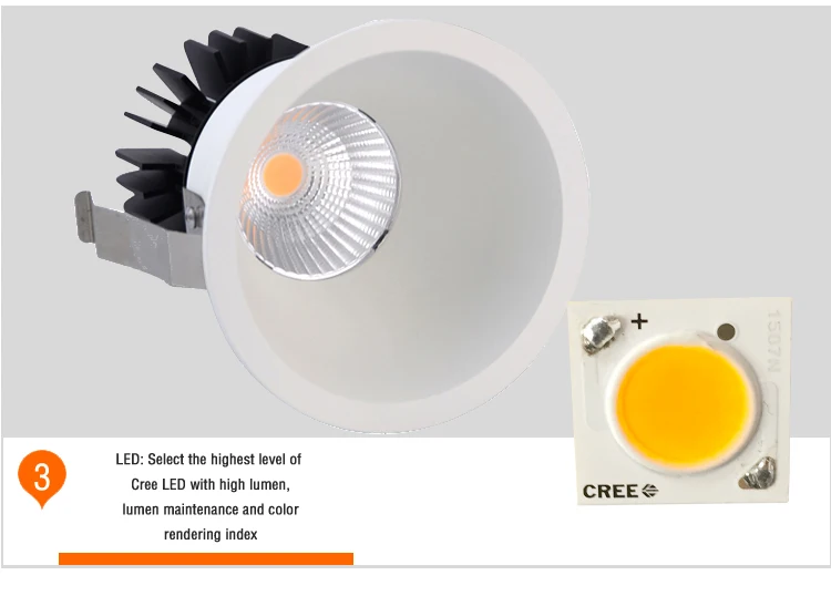 
9W 13W 23W 31W COB fixed indoor Recessed Downlight Led interior Ceiling Light 