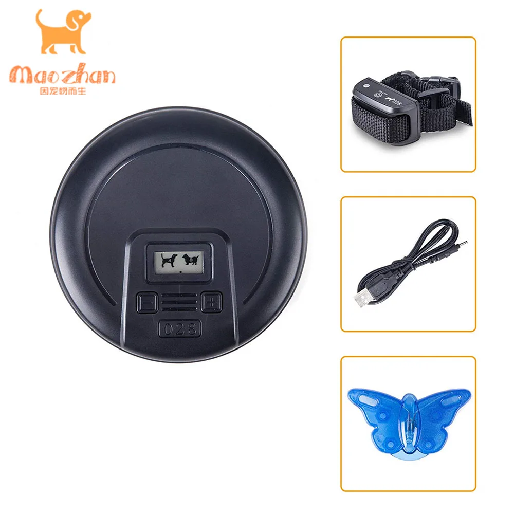 MZ-028 New Version Electric NO Wire Pet Dog Fence with Shock Collar Rechargeable and Waterproof Receiving Collar Up To 2 Dogs