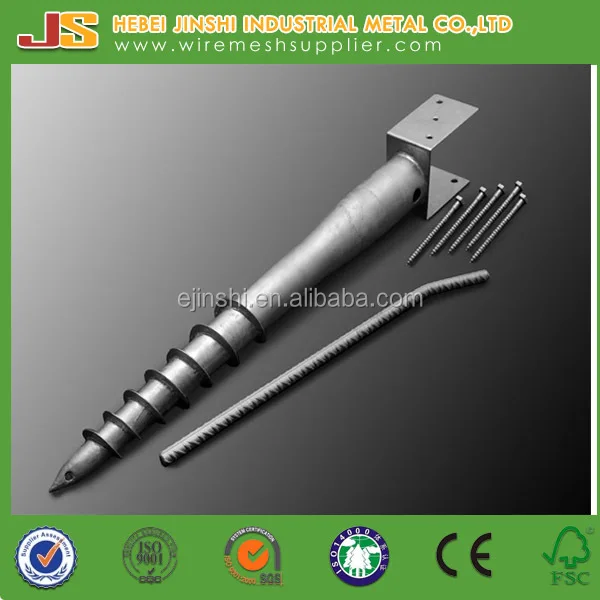 Горячая окунутая гальванизированная винт заземления якорь