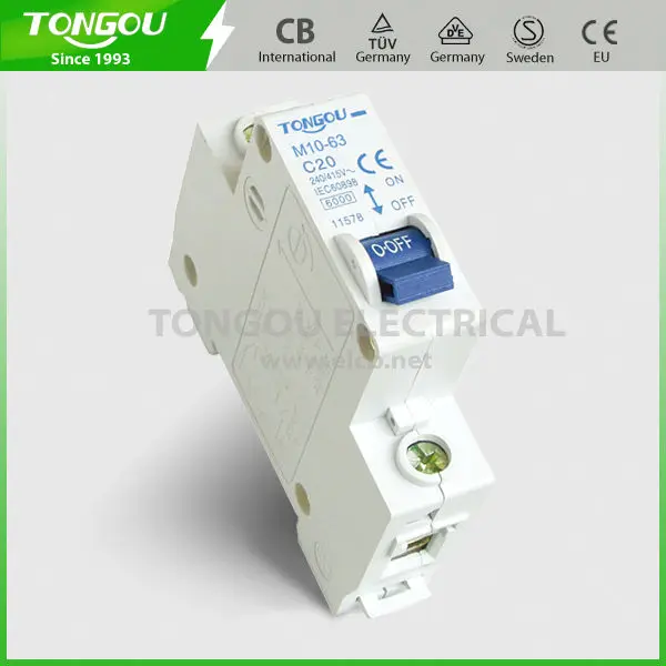 TOM10 серии 4A-63A, 1P мини выключатель(DZ47-63)