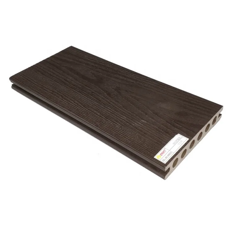 No Warping No Cracking Co - extrusion Wood Plastic Hollow WPC Decking