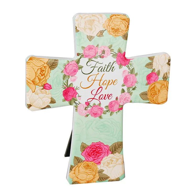 
Cheap items souvenir glazed ceramic cross wall art plaques for sale 