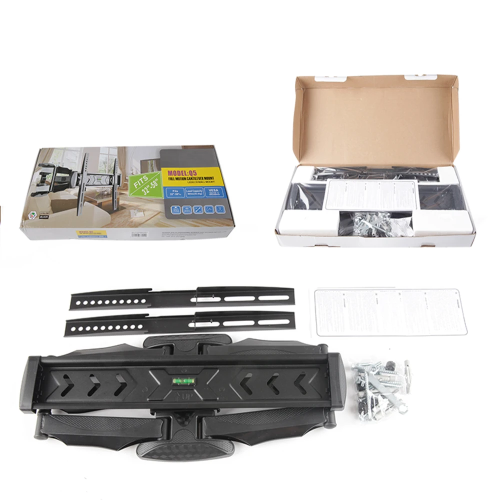 Двойной кронштейн Vesa для телевизора 32-58 дюймов, размер экрана, поворотный наклон, настенный ЖК-телевизор