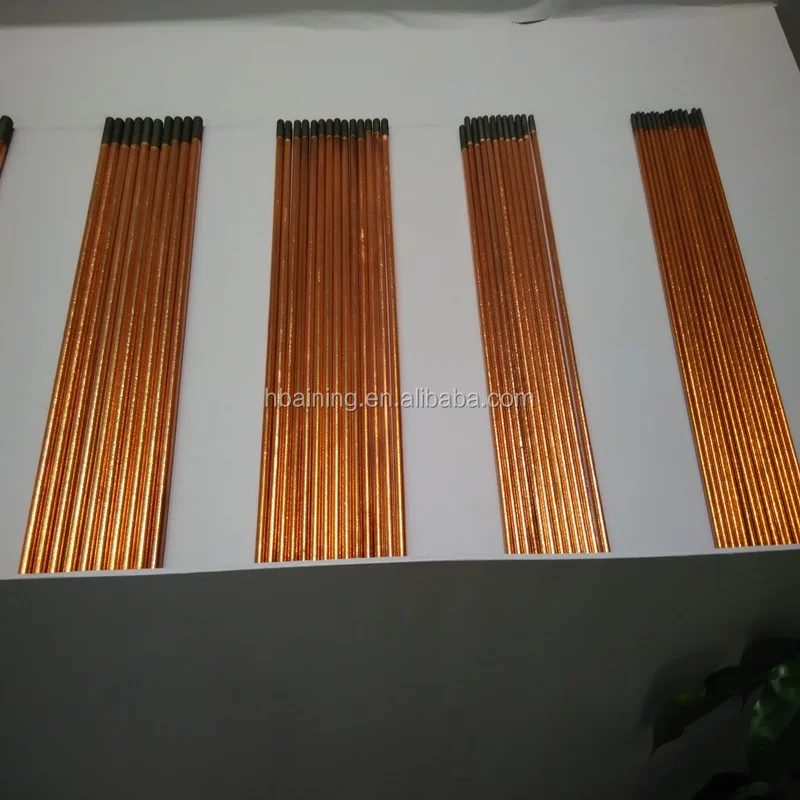 Copper Coated Gouging Carbon Electrode Pointed DC Dia4-13mm Crbon Rod
