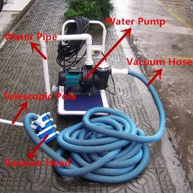 Equipped With A Hand Cart For Free Swimming Pool Cleaning Accessories Set For Pool Vacuum Cleaning
