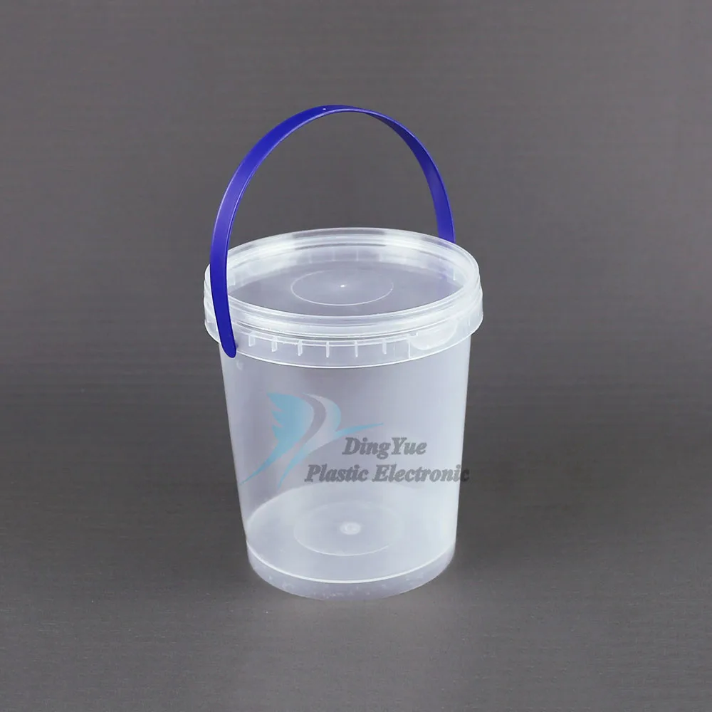 
100% new PP material wholesale clear plastic container with lid disposable plastic buckets 
