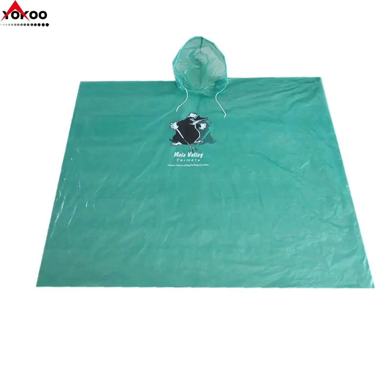 
Рекламное одноразовое дождевое пончо с фирменным логотипом 