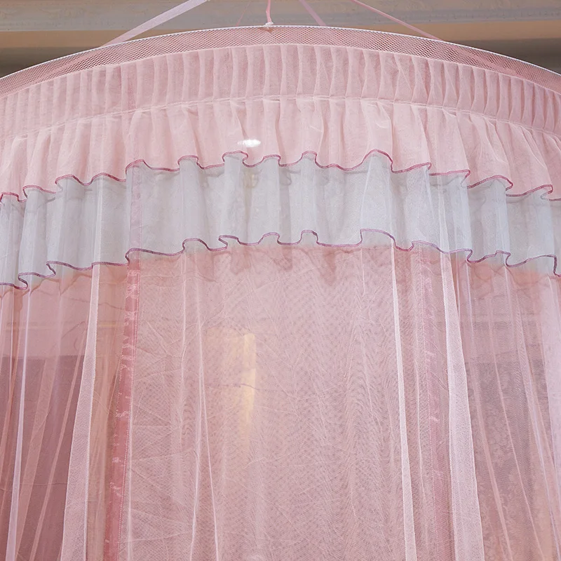Europe Style Romantic 1.5m Round Top Custom Made Umbrella Adult Size Treated Hanging Luxury Mosquito Net