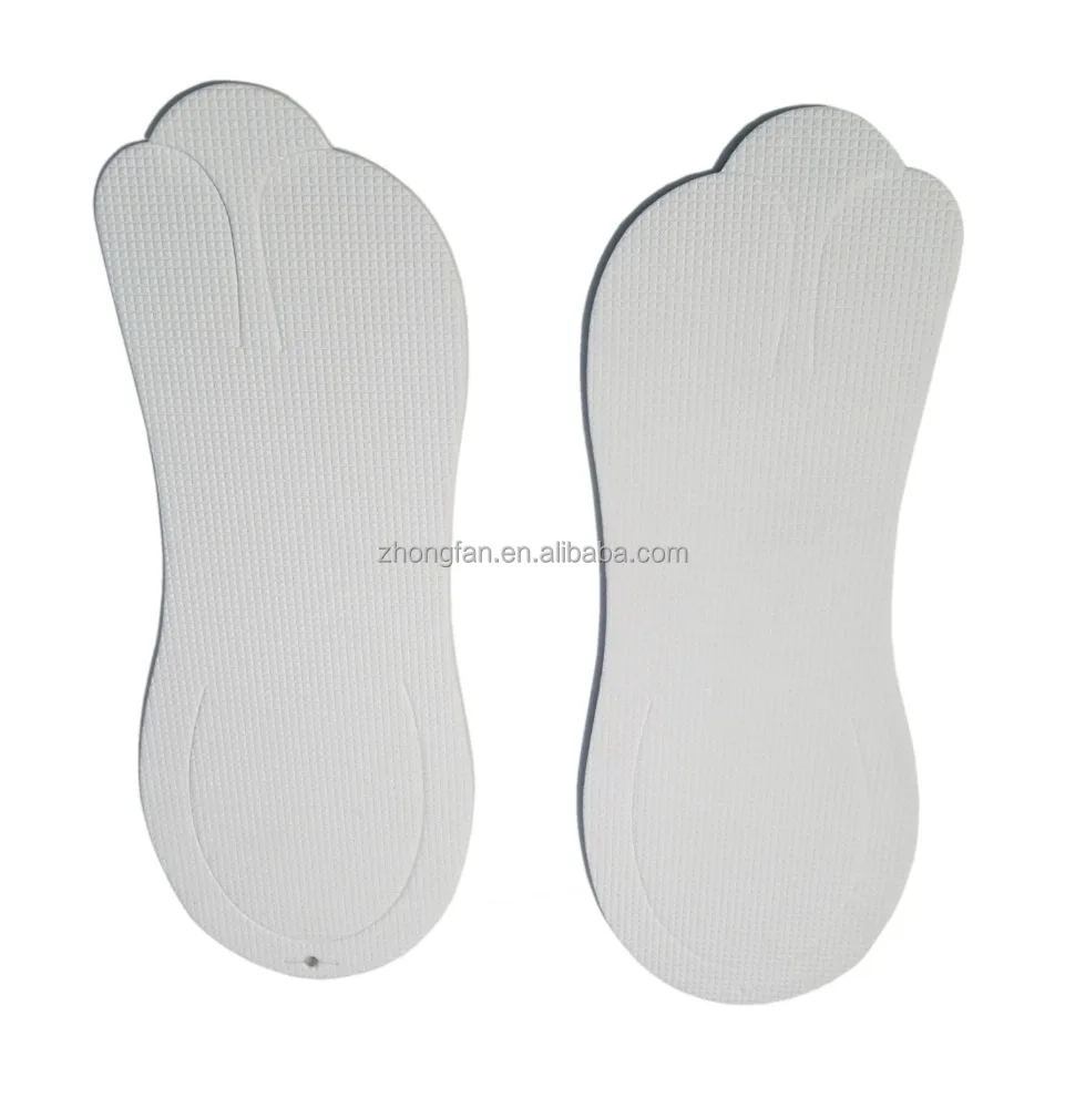 White Disposable Slippers EVA Foam Rubber Flip Flops for Men and Women China Manufacturer