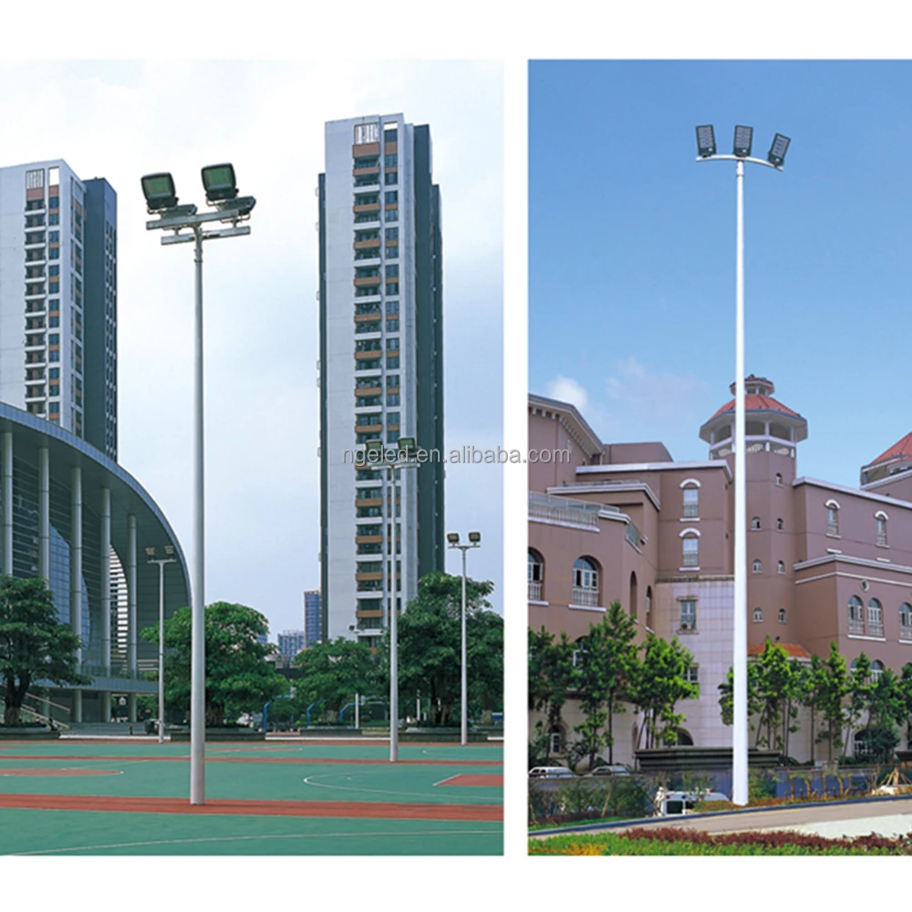 4m 6m 9m 12 meter Hot Dip Galvanized Steel Street Light Pole Square Court Stadium High Mast LED Pole Light