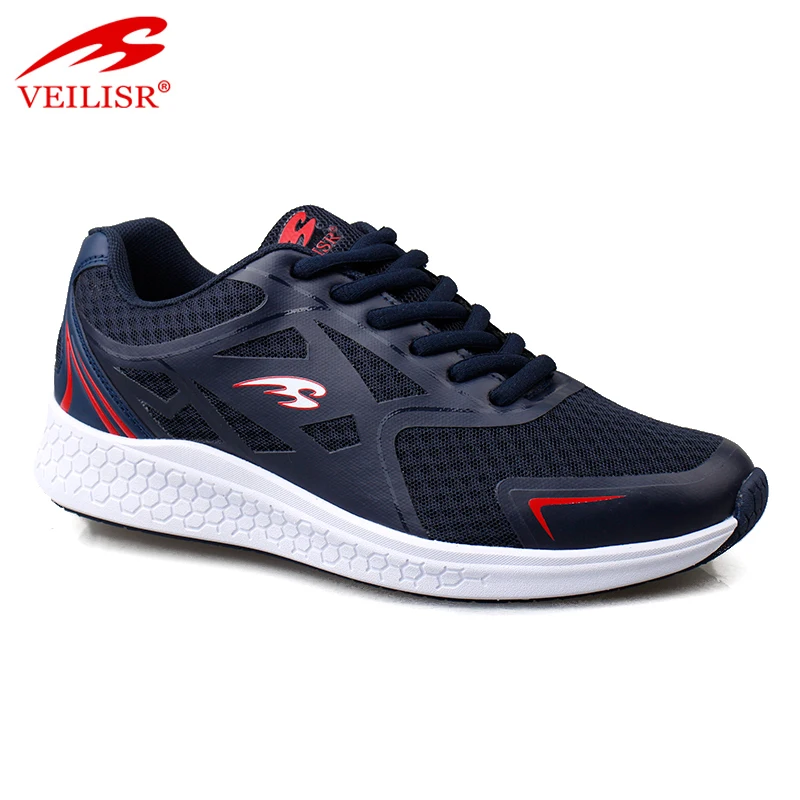 Most popular PU mesh fashion sneakers men running sport shoes