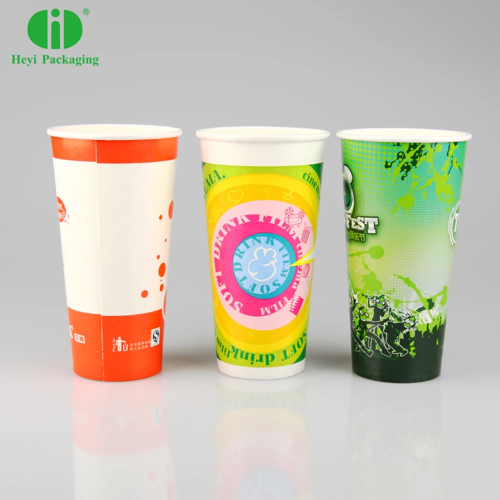 PE coated soda cold drinks single wall party disposable paper cups for juice