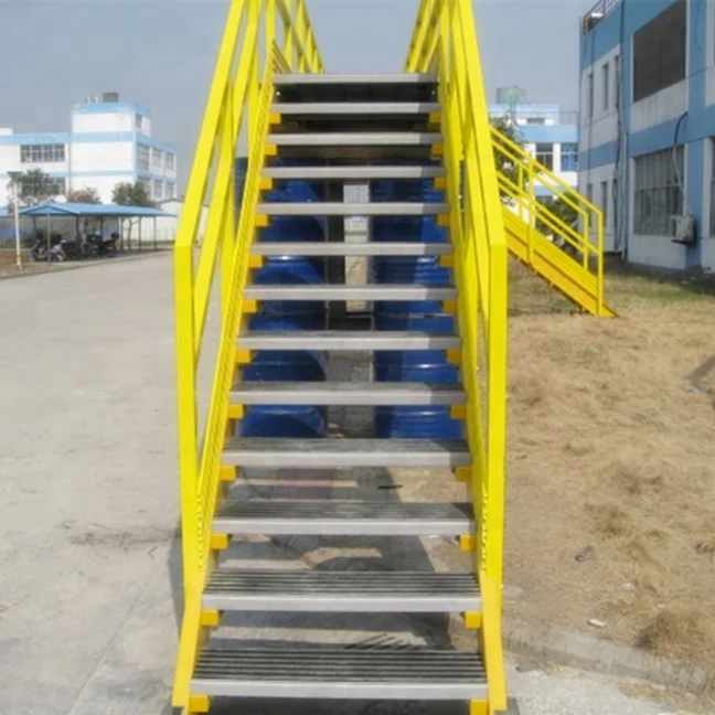 Industry frp handrail with kickplate for stairs