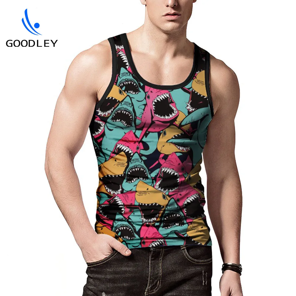 
in stock bulk wholesale novelty dyed sublimation printing singlets male tank top 