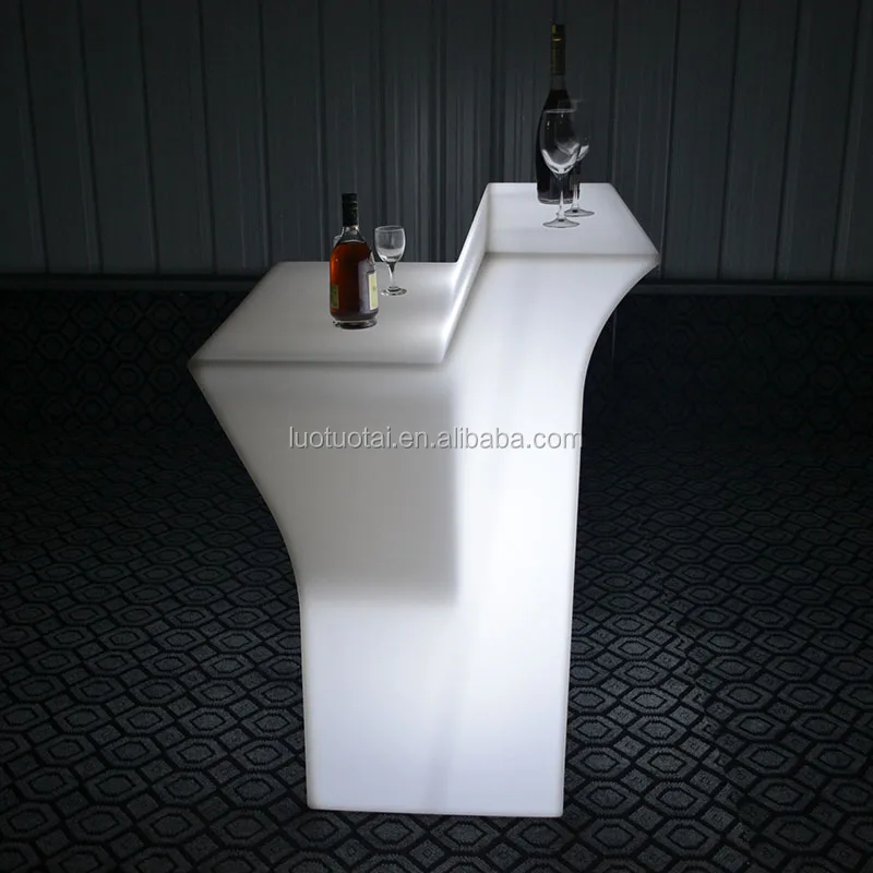 
Corner plastic color changing portable led bar counter/corner led counter table 