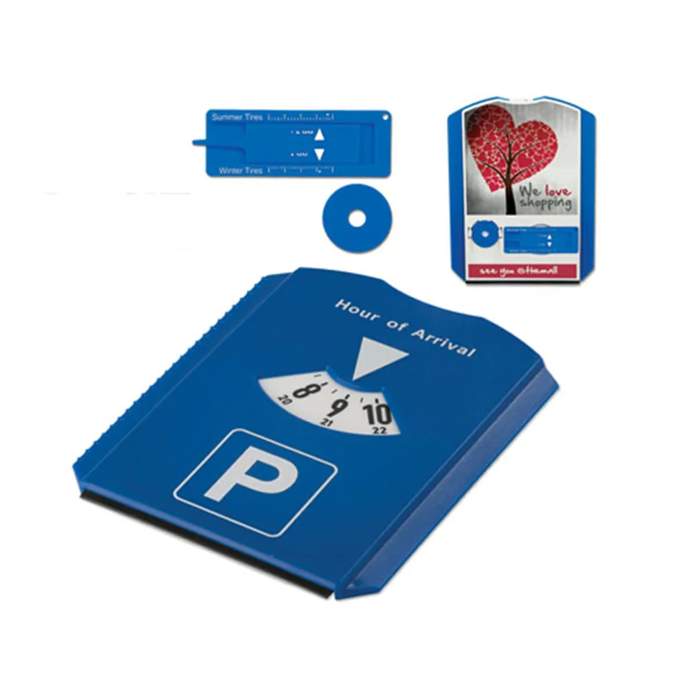 Custom logo wholesale blue plastic car parking disk timer disc Germany