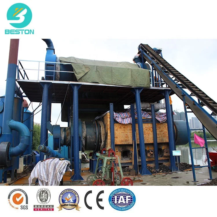 Beston Group New design smokeless biomass carbonization furnace oil sludge charcoal making machine for sale