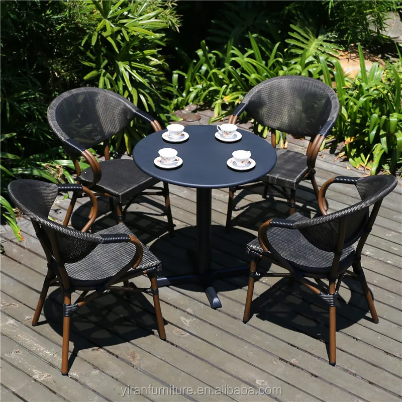 leisure ways outdoor aluminum chair and table restaurant coffee salon chair set