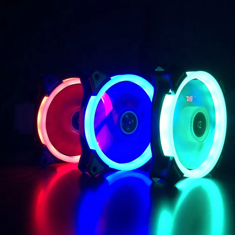 Computer silent 120mm slim LED 5inch cooling pc fan 120x120x25mm for gaming case blue red green