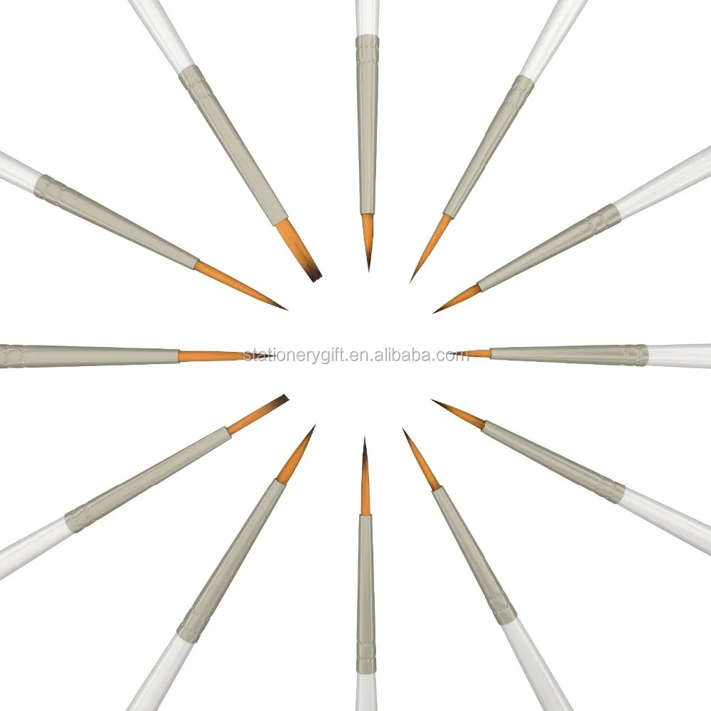 Detail Paint Brushes 12 Pieces Miniature Brushes for Watercolor/Acrylic Painting