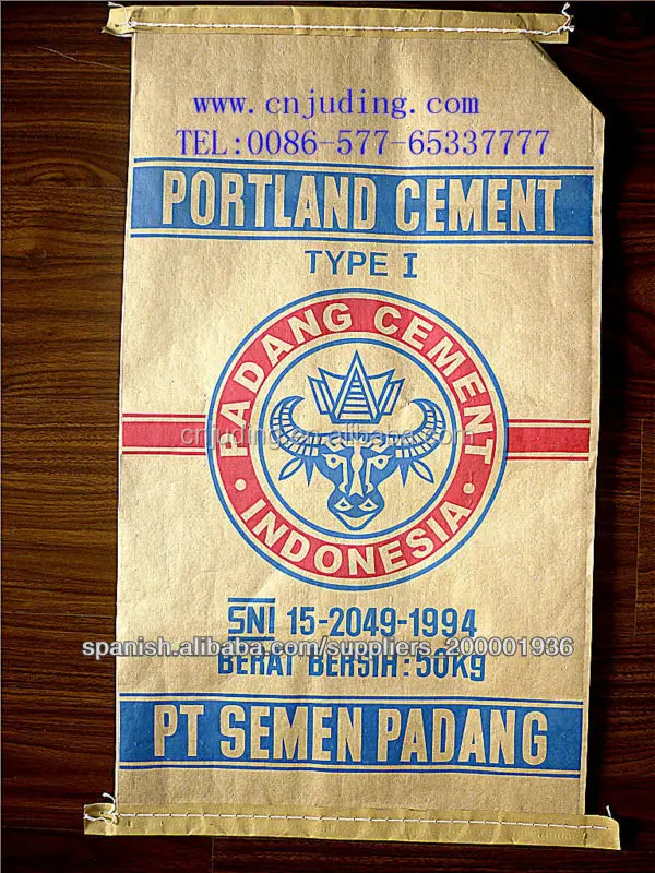 composite brown pp/craft paper cement bag from China