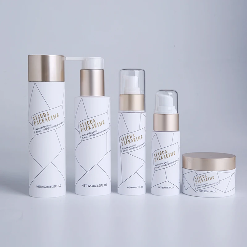 High end elegant cosmetic cream set packaging cosmetic jar containers