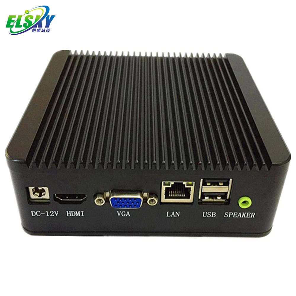 ELSKY BayTrail Celeron J1800 2.0GHz DDR3L Dual Core Fanless Barebone PC GPIO VGA NANO ITX Mini PC