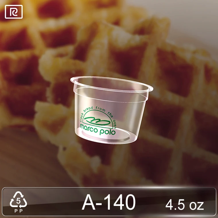 
KL A140-T PP 140cc 4oz plastic customized printed disposable ice cream/jam/jelly cups 