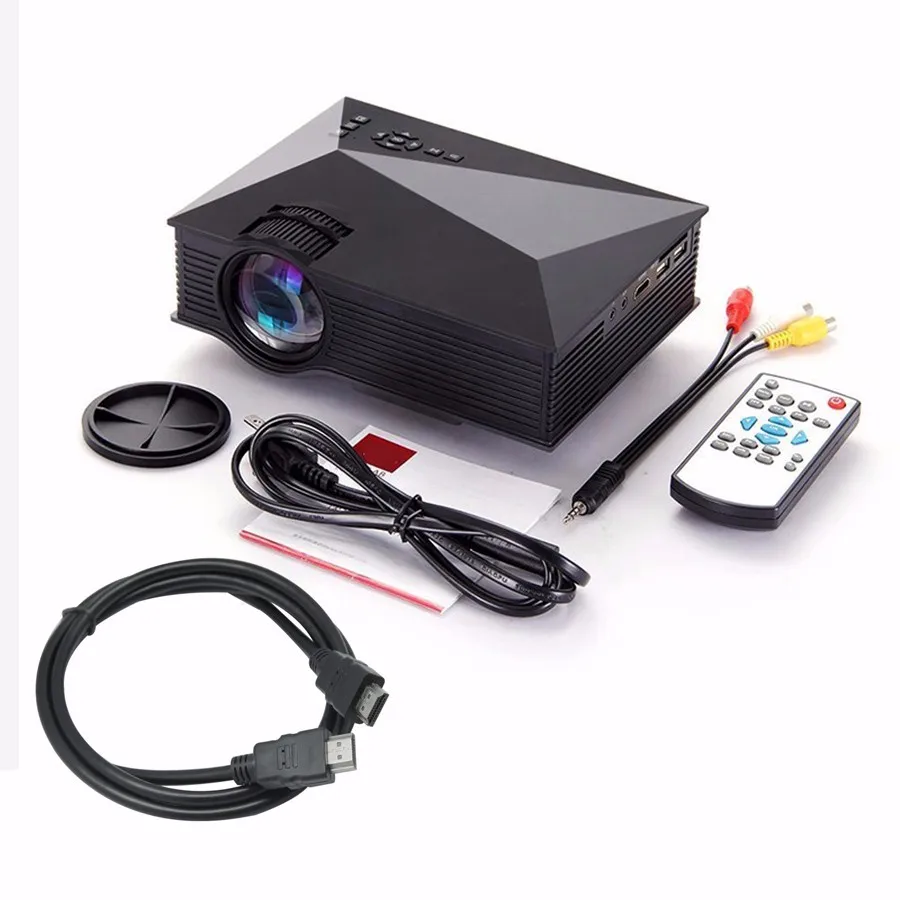 Новый продукт UC68 чем UC46 ЖК-светодиодный проектор Умный домашний кинотеатр HD-MI USB ТВ-проектор